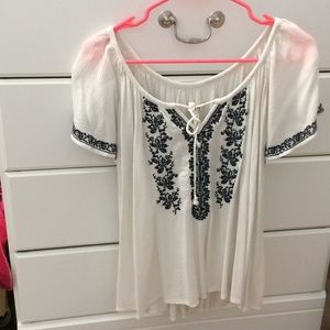 Flowey embroidered top